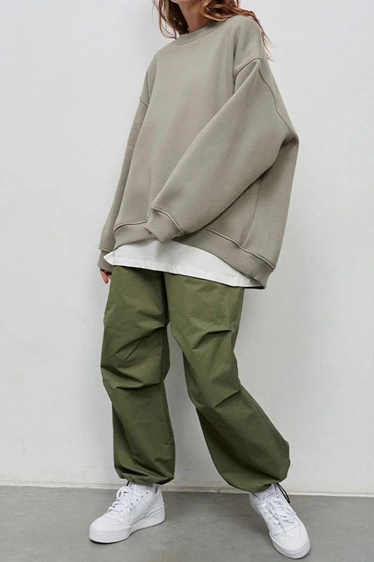 Zara | Oversize Sweatshirt with Crew Neckline