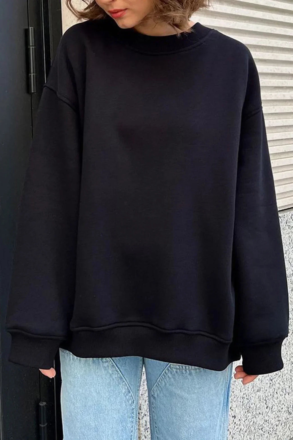 Lola | Oversize sweatshirt with crew neckline