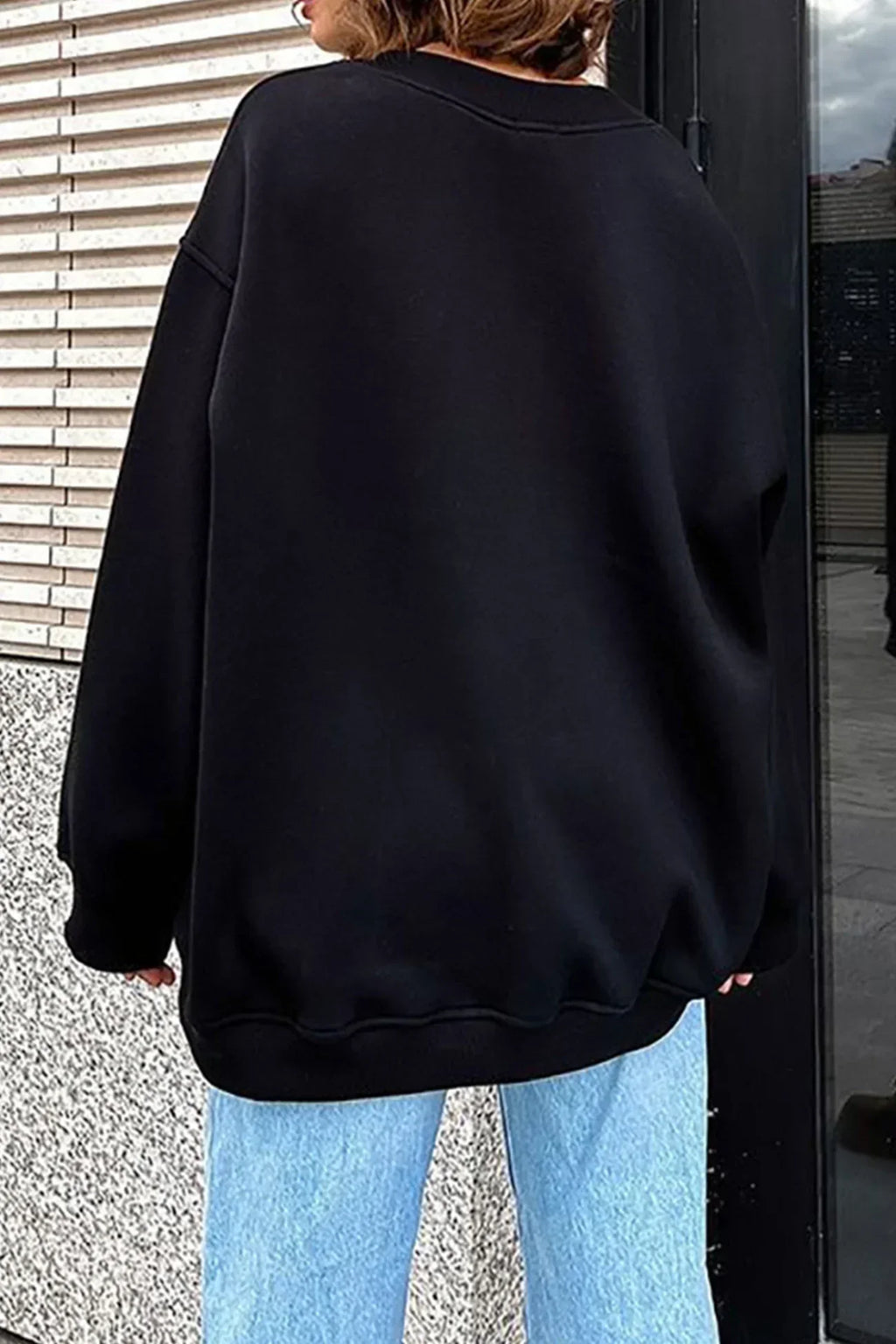 Zara | Oversize Sweatshirt with Crew Neckline