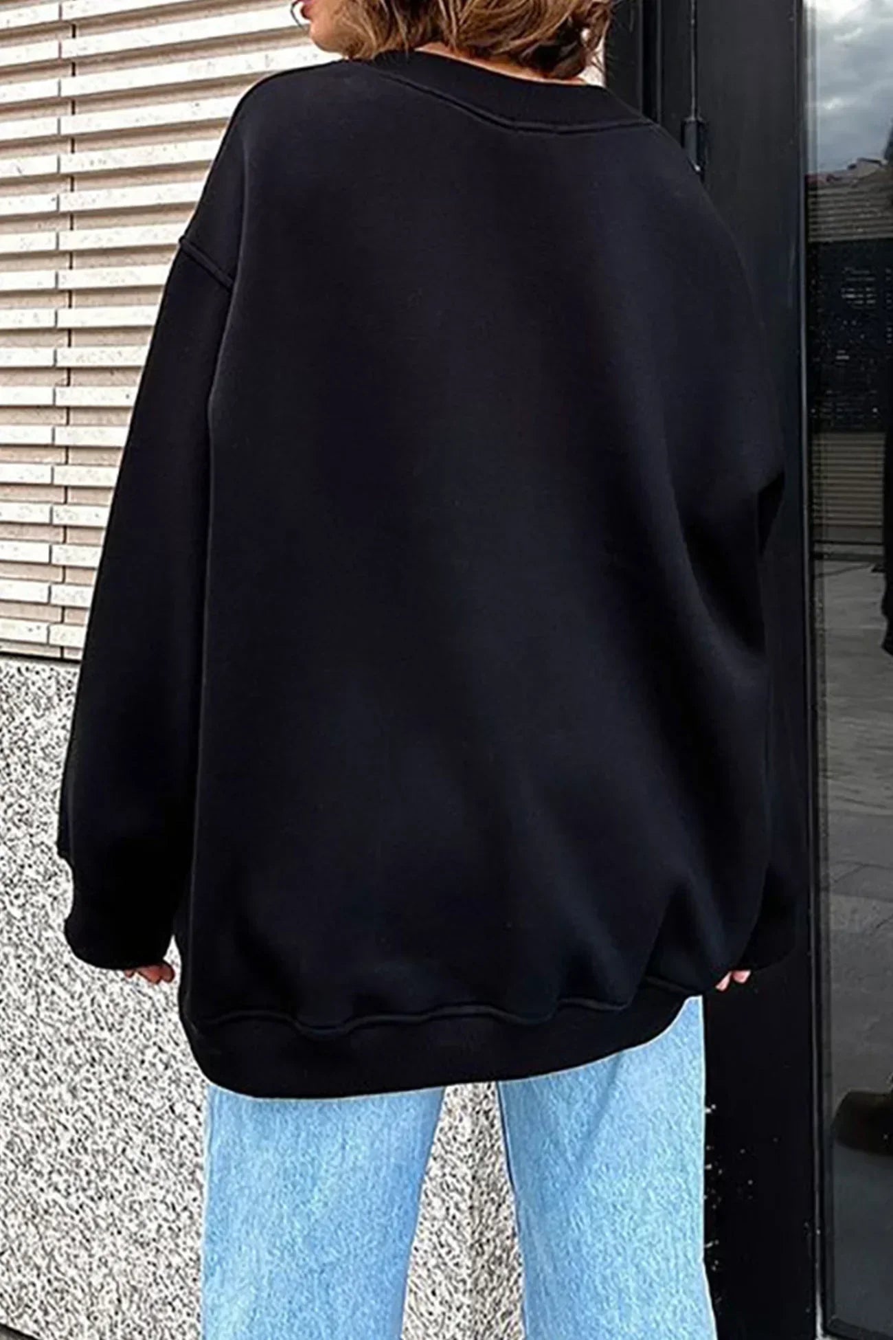 Zara | Oversize Sweatshirt with Crew Neckline
