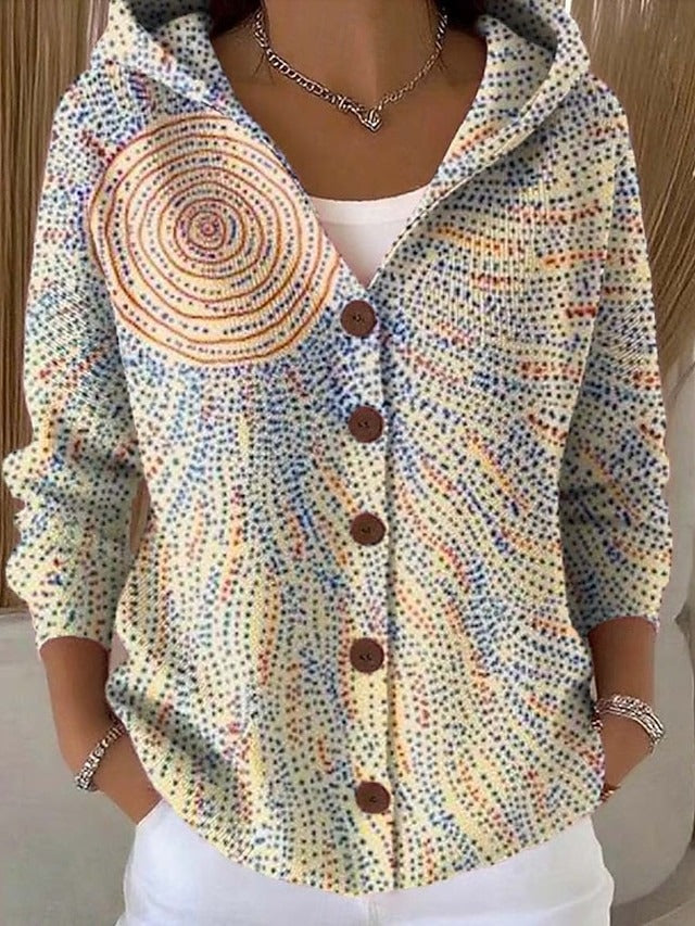 Jenna | Elegant  Button Hooded Sweater