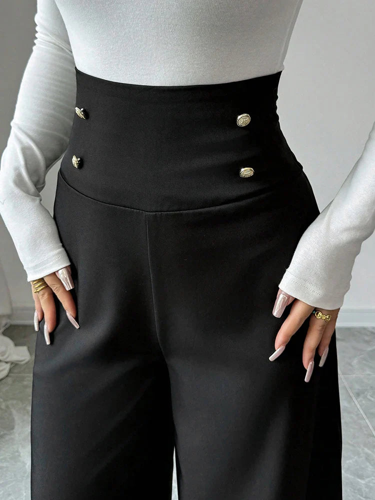 Stylish Women's Pantaloons with Buttons