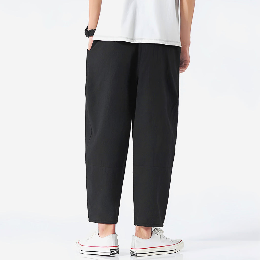 Urbane | Capri Pants Cotton-Linen Blend, Relaxed Fit
