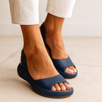 Light pink open-toe sandals for women featuring a cushioned comfort insole and a casual, versatile style. 5