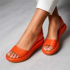 Light pink open-toe sandals for women featuring a cushioned comfort insole and a casual, versatile style. 7