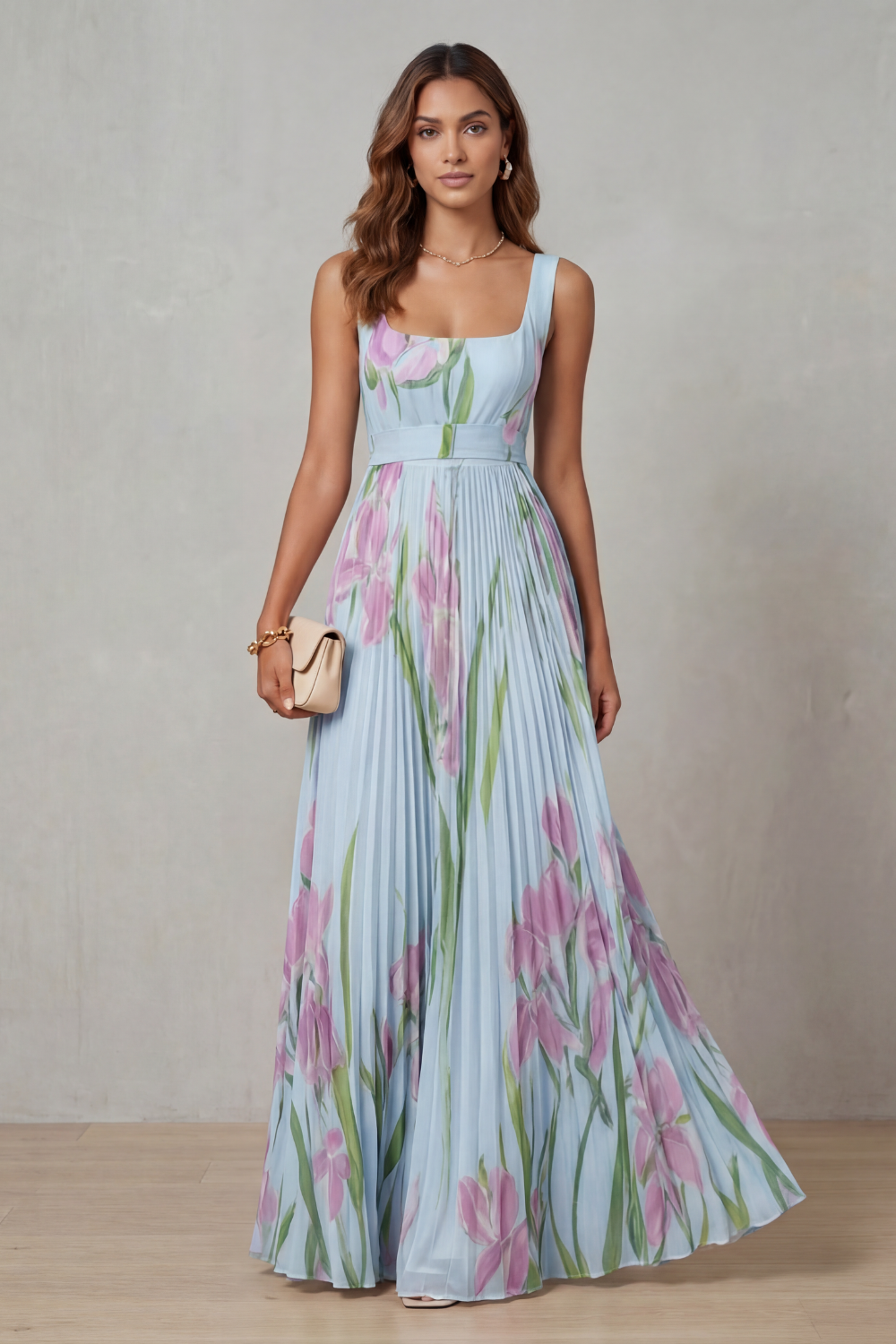 Vivienna Pleated Maxi Dress 5