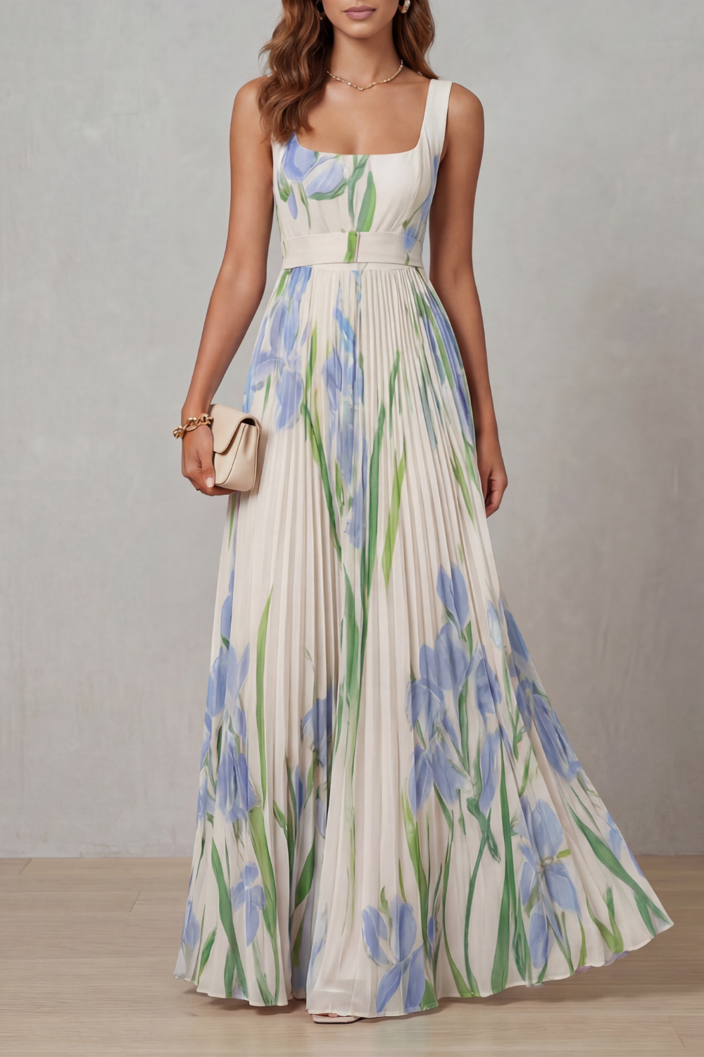 Vivienna Pleated Maxi Dress 6