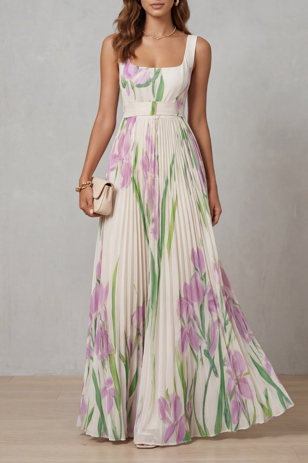 Vivienna Pleated Maxi Dress 9