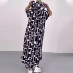 Ilana - Contrasting Maxi Dress with Zipper