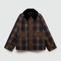 Jessy | Warm Checked Jacket Women with Soft Faux Fur Collar