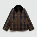 Jessy | Warm Checked Jacket Women with Soft Faux Fur Collar