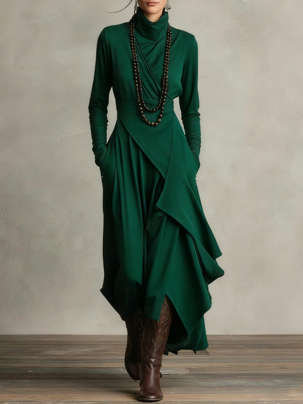Sophia Elegant Maxi Dress – side view