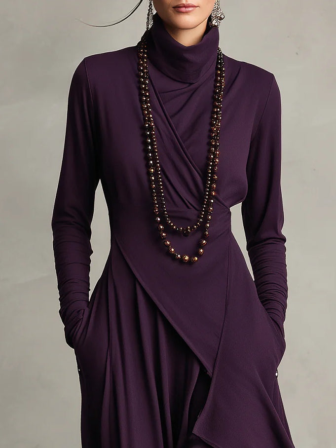 Gisavelle - Elegant Asymmetrical Maxi Evening Dress