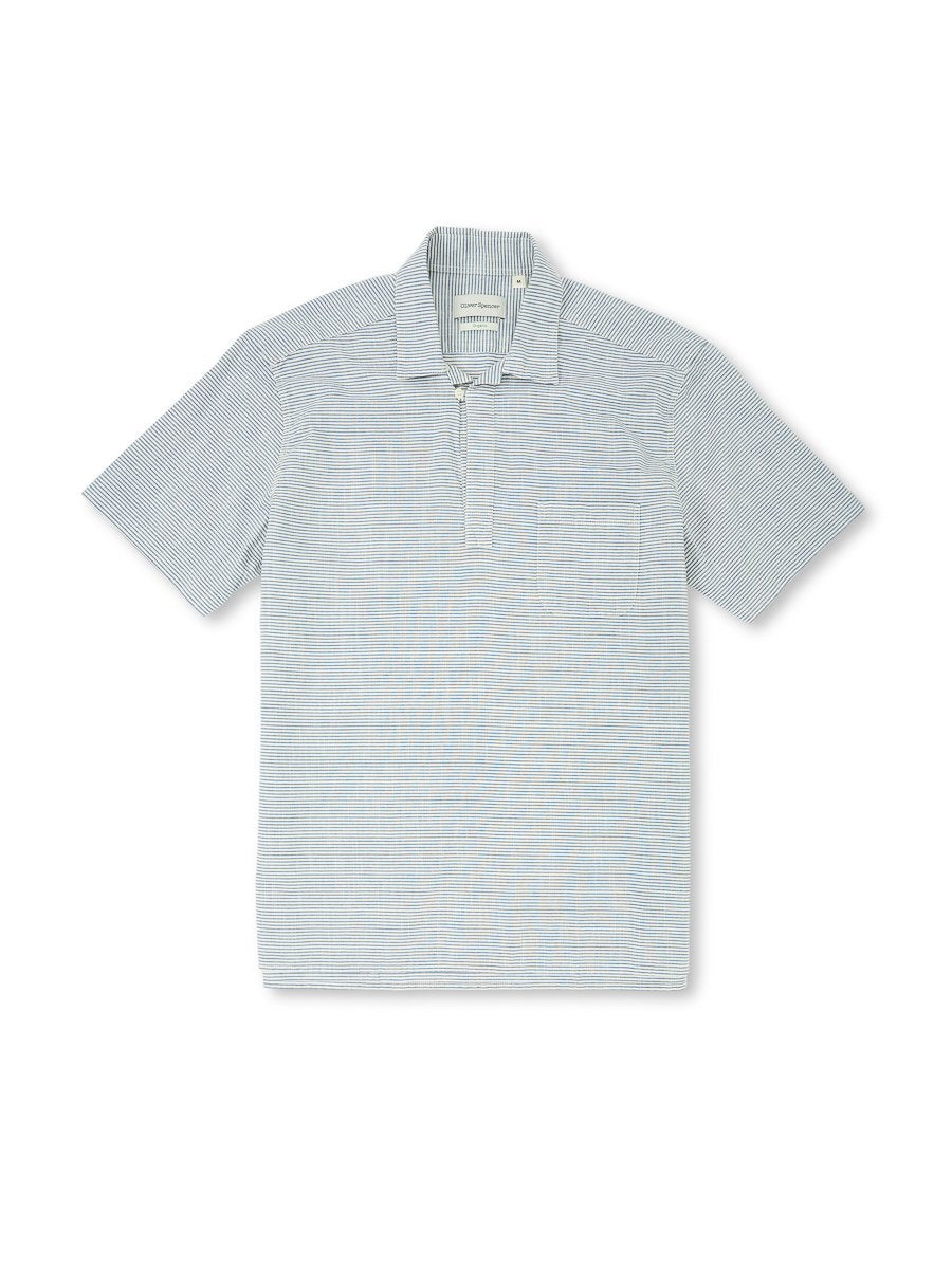 Yarrow Men's Shirt | Lightweight, Relaxed Fit, Short Sleeve, Bali Blue 0