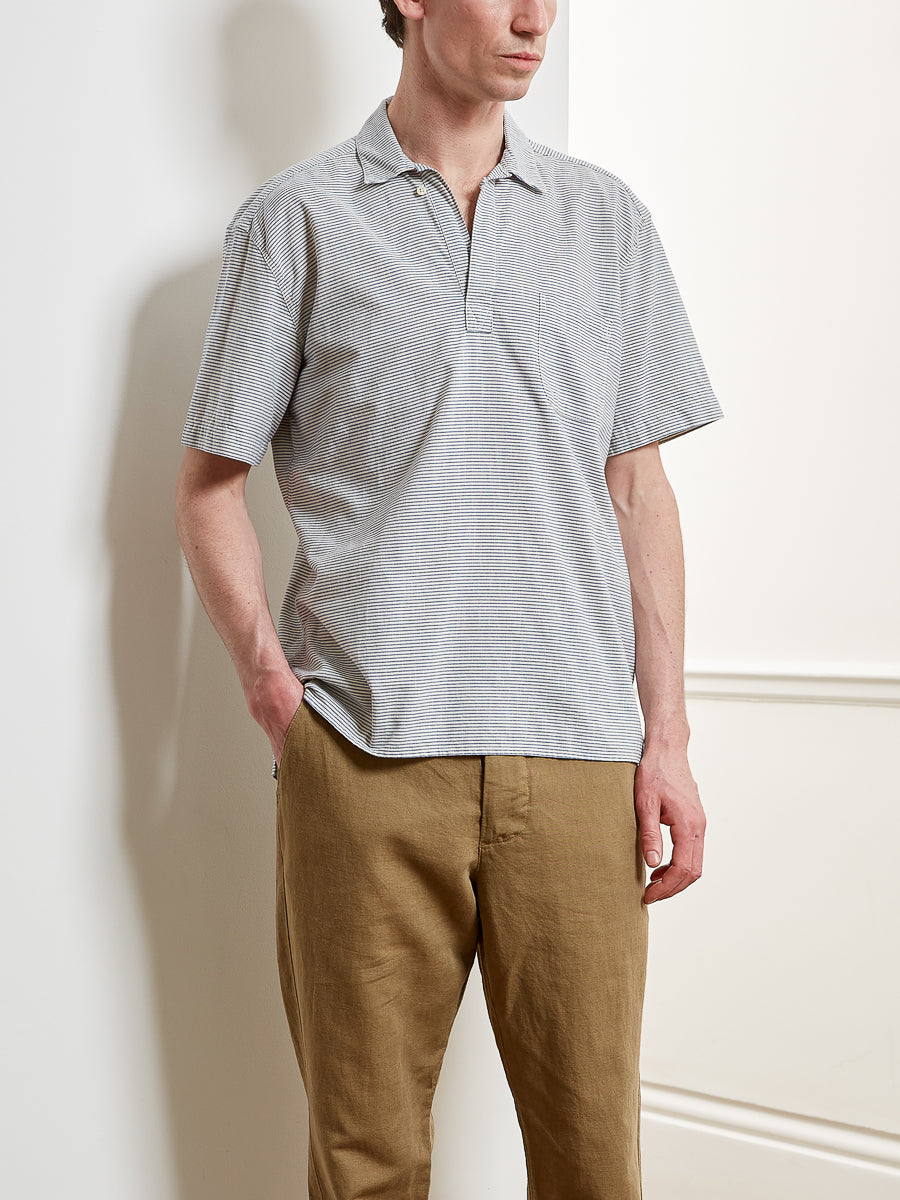 Yarrow Men's Shirt | Lightweight, Relaxed Fit, Short Sleeve, Bali Blue 1