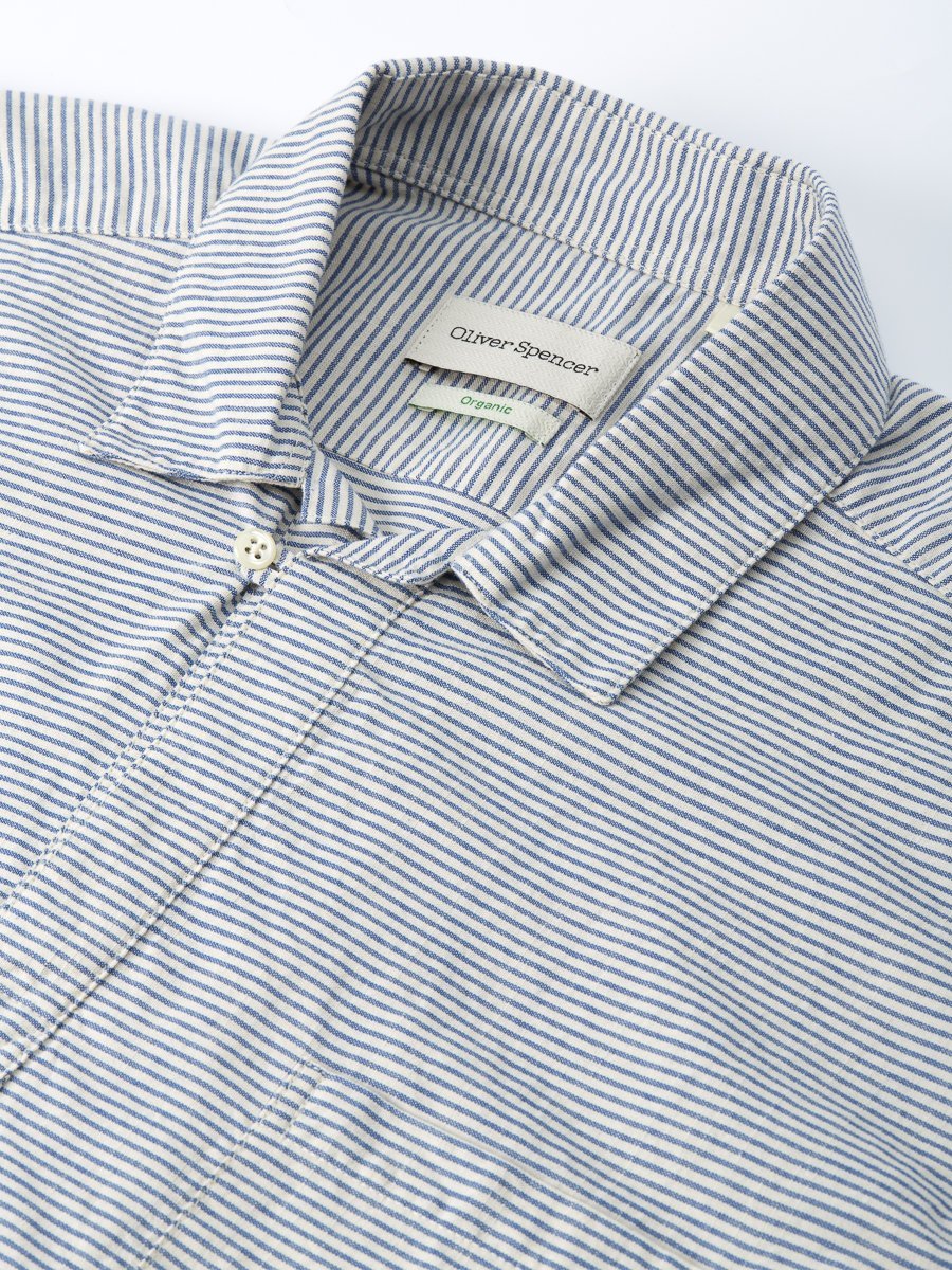 Yarrow Men's Shirt | Lightweight, Relaxed Fit, Short Sleeve, Bali Blue 3
