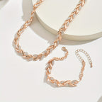 Elegant Rhinestone Fish Tail Jewelry Set