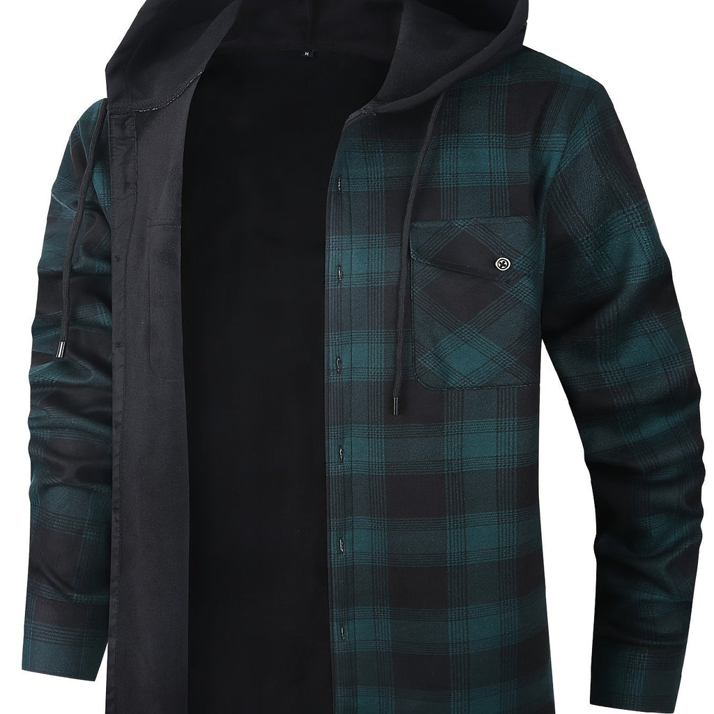 Desmond | Hooded Check Shirt Jacket