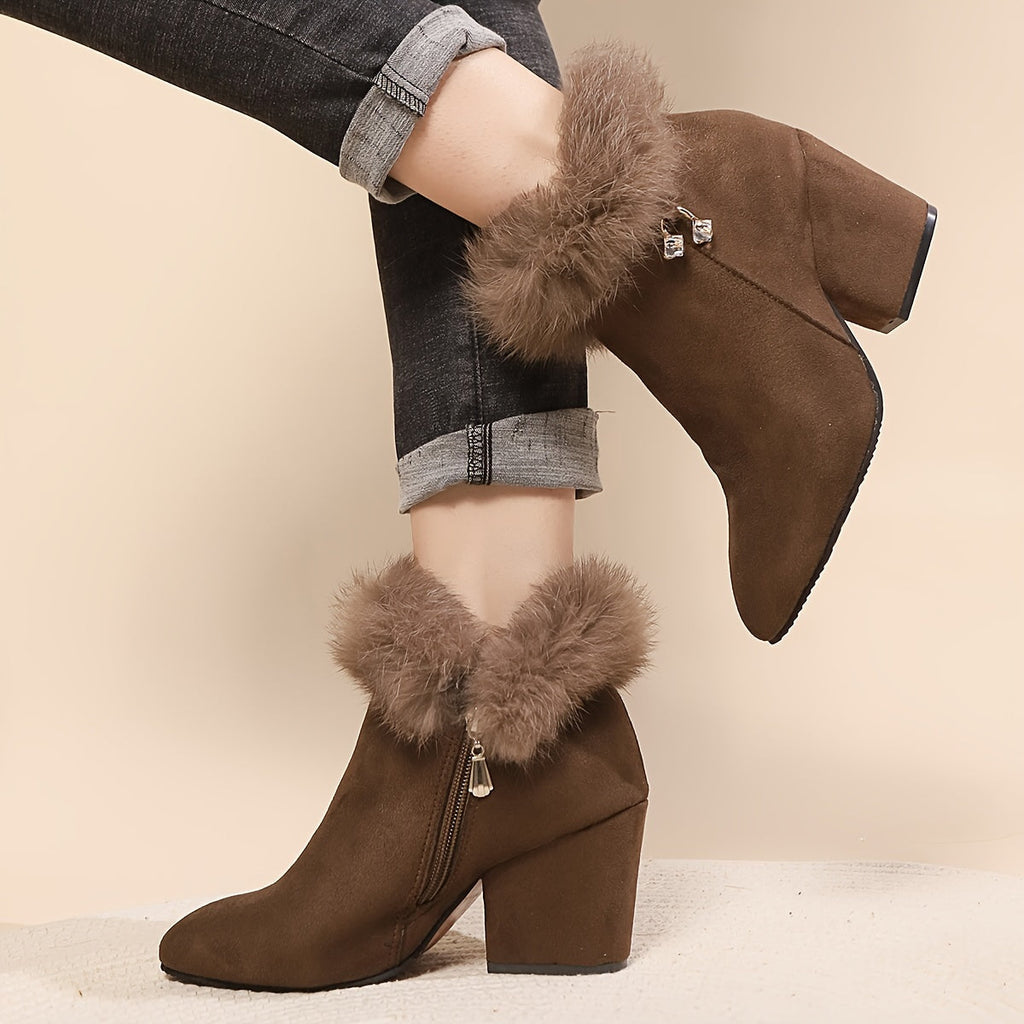 Frances | Warm Block-Heel Ankle Boots