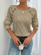 Kathleen | Textured Button Sweater