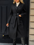 Evangeline | Tailored Belted Long Coat