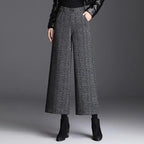 Beatrix | Checked Wide-Leg Trousers
