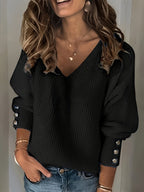 Verity | Ribbed V-Neck Sweater