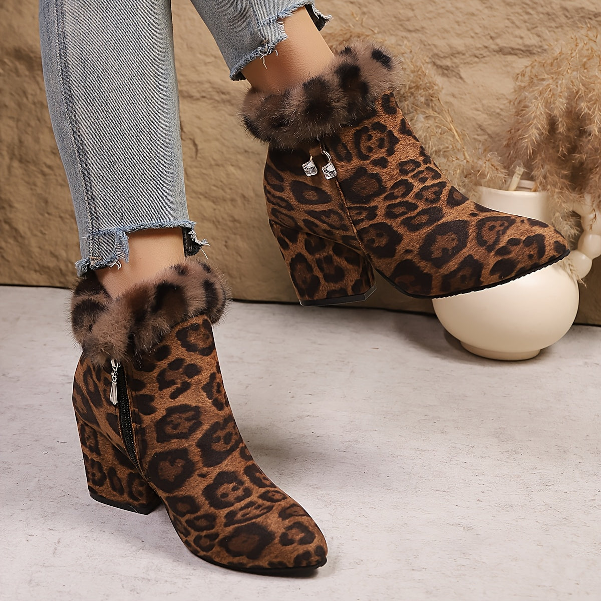 Frances | Warm Block-Heel Ankle Boots