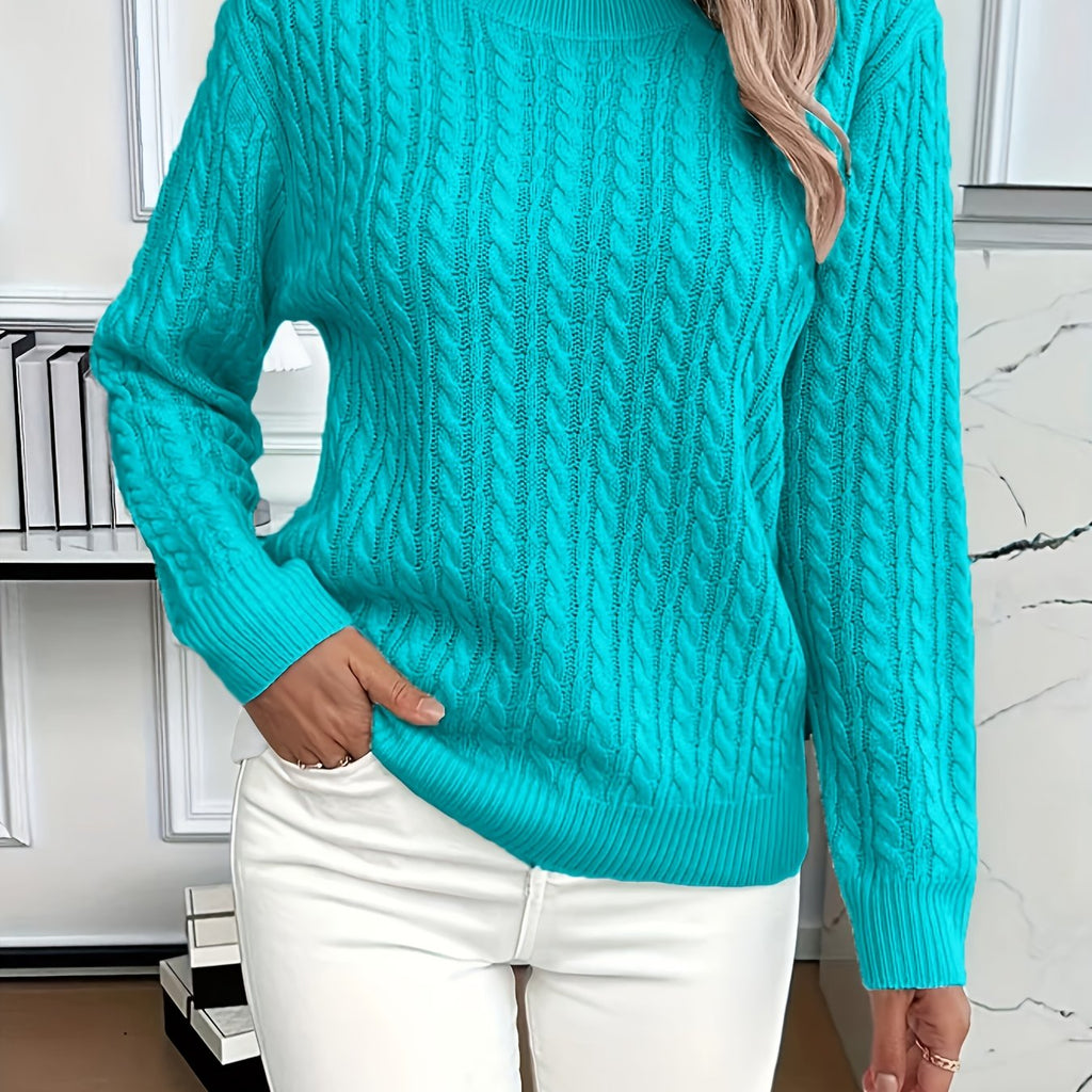 Faye | Cable-Knit Round Neck Sweater