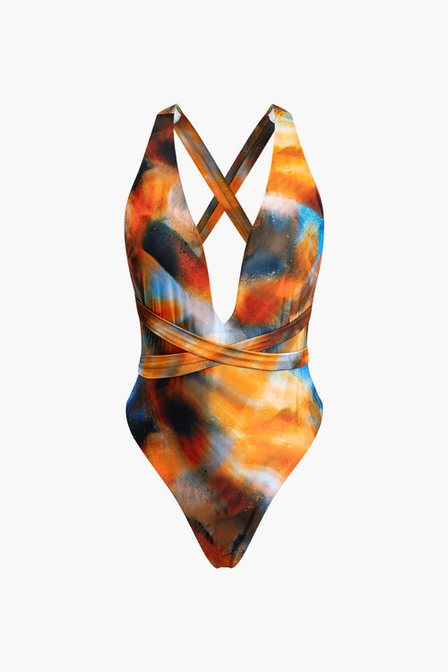 Abstract | Swimsuit Sarong Skirt Set