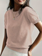 Harriet | Fine-Knit Short Sleeve Sweater