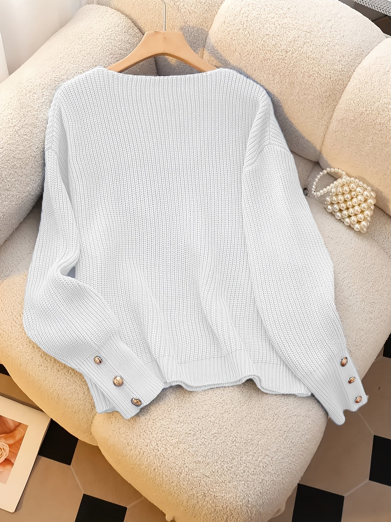 Verity | Ribbed V-Neck Sweater