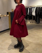 Jovalinne - Casual Dress with Flared Sleeves