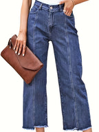 Denise | Tailored Cropped Straight-Leg Jeans