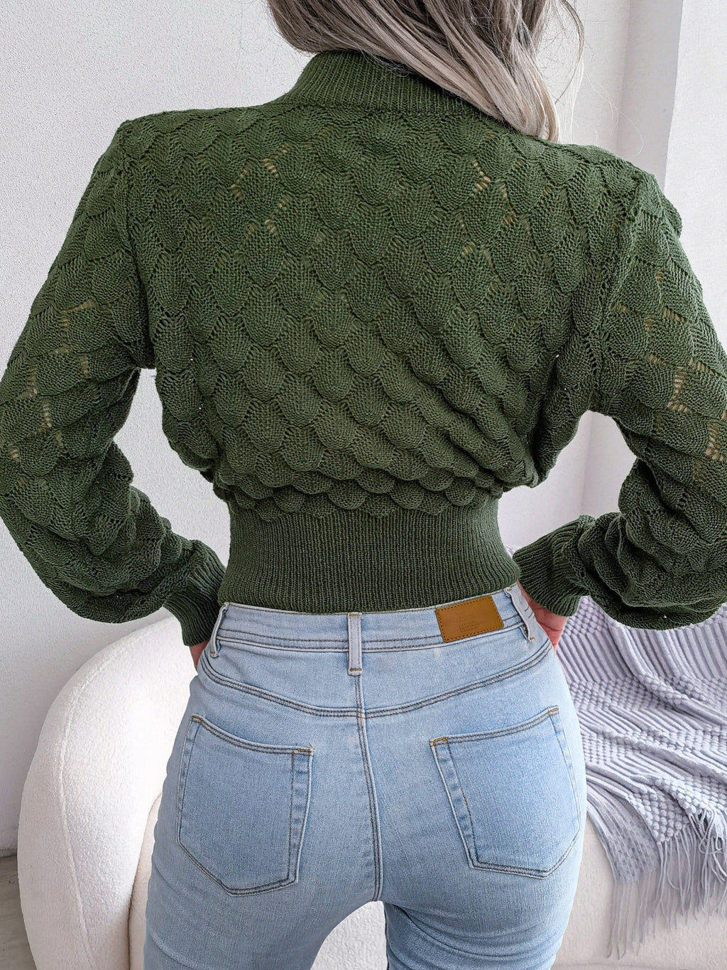 Melanie | Textured Cropped Sweater