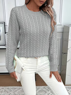 Faye | Cable-Knit Round Neck Sweater