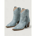 Corinne | Tasseled Western Ankle Boots