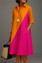 Diana | Sophisticated Pattern Midi Dress