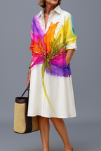 Diana | Sophisticated Pattern Midi Dress