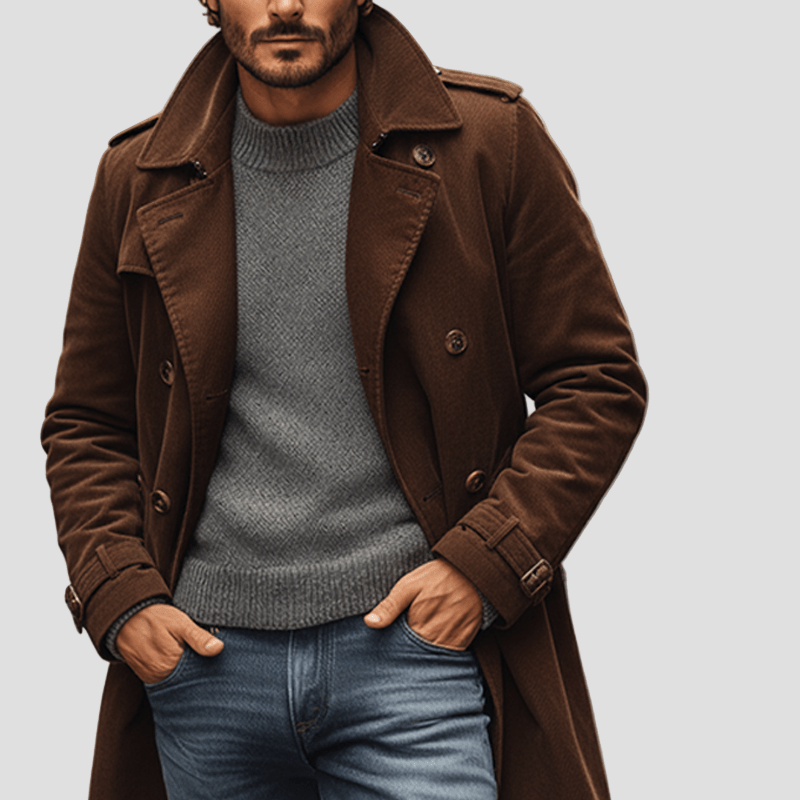 Grayson Corduroy Winter Coat – detail view