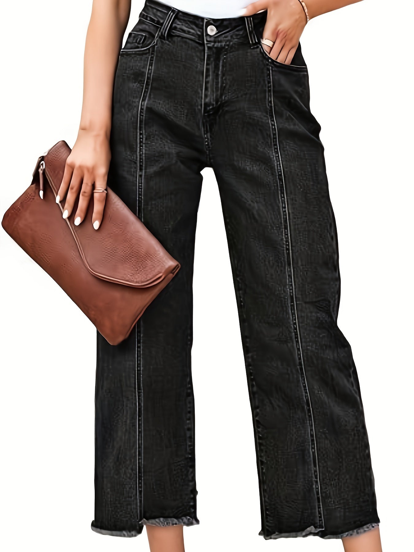Denise | Tailored Cropped Straight-Leg Jeans