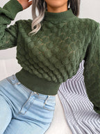 Melanie | Textured Cropped Sweater