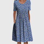 Scarlett | Elegant Round Neck Printed Dress