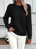 Faye | Cable-Knit Round Neck Sweater