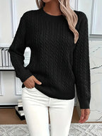 Marielle Cable Knit Sweater – close-up