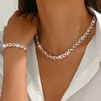Elegant Rhinestone Fish Tail Jewelry Set