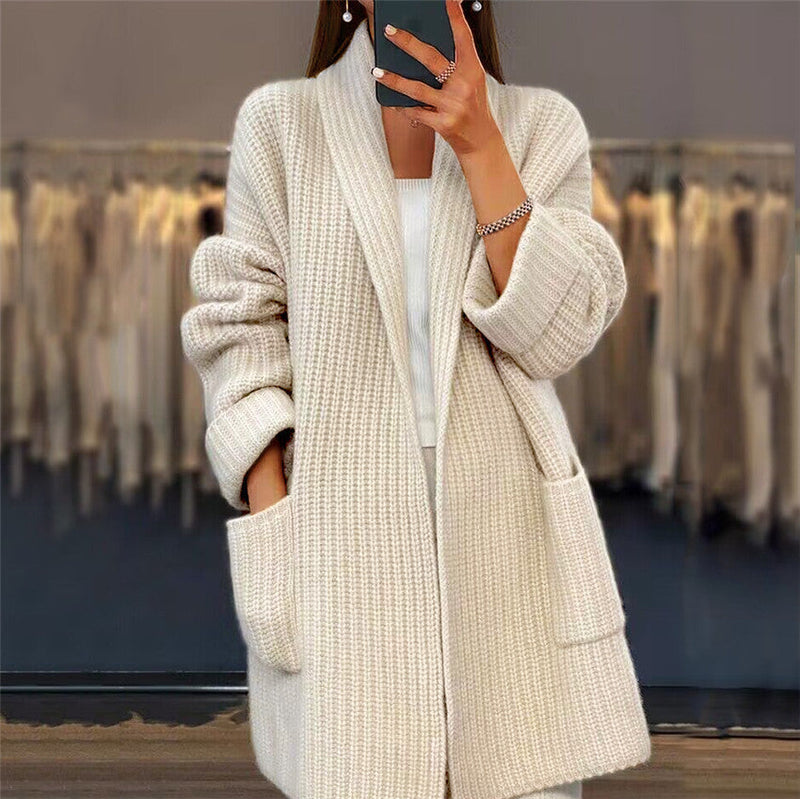Kiara | Knitted Wool Cardigan With Pockets