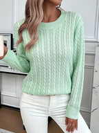 Faye | Cable-Knit Round Neck Sweater