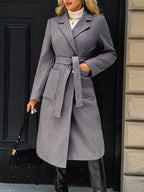 Evangeline | Tailored Belted Long Coat
