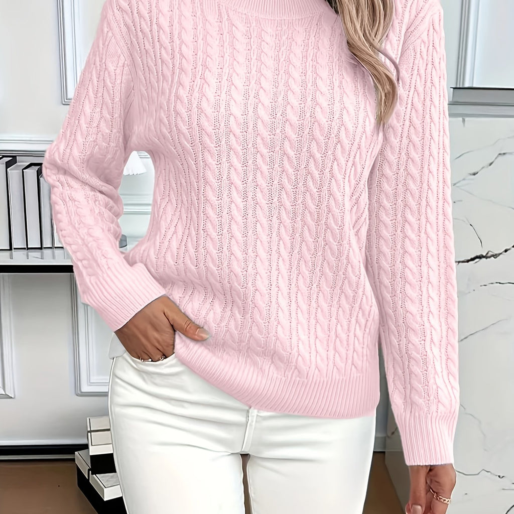 Faye | Cable-Knit Round Neck Sweater